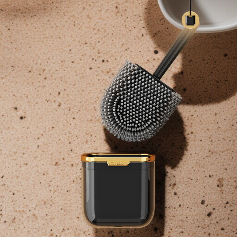 行き止まりのない新しい浴室用トイレブラシ、家庭用壁掛けトイレ用シリコンブラシ、浴室用長柄トイレ掃除用アーティファクト