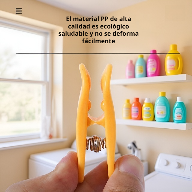 Pinzas de ropa recubiertas de plástico