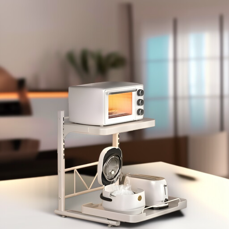 서랍식 주방 수납 선반 다용도 선반 전용 탁상 전기 오븐 전자레인지 밥솥 수납 선반