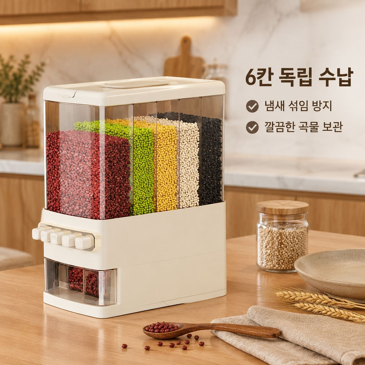 사각 칸막이형 곡물 보관함