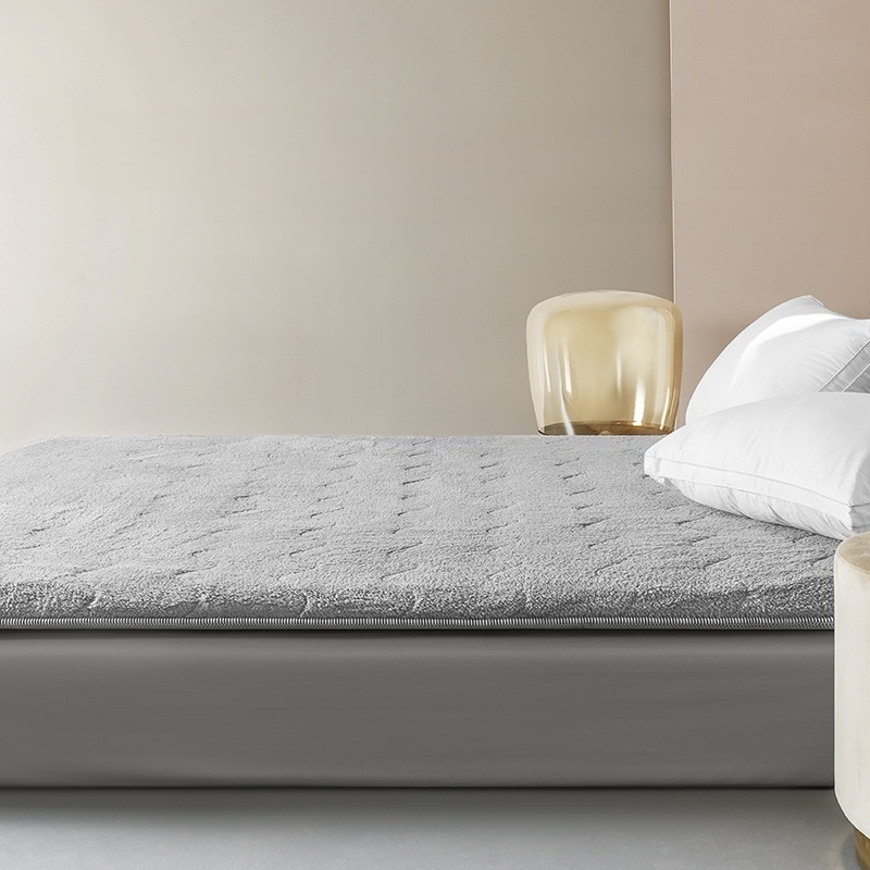 Colchón de felpa de cordero gruesa y cálida