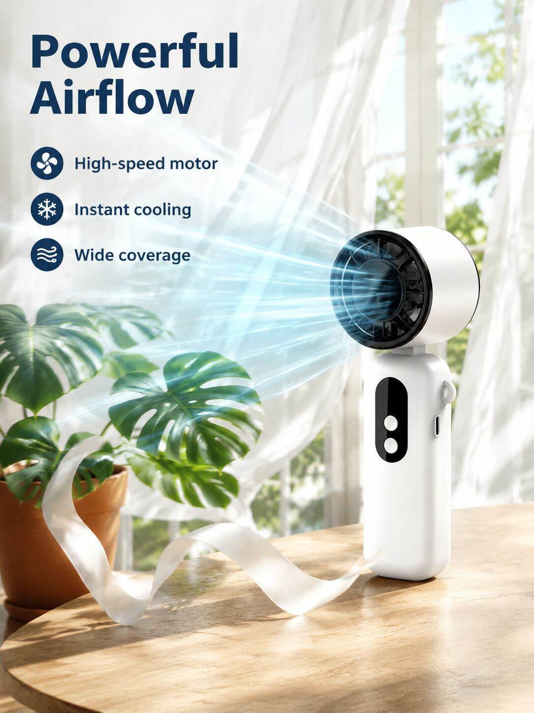 High-speed Cooling Fan, Mini Handheld Fan, Outdoor Portable Neck Fan