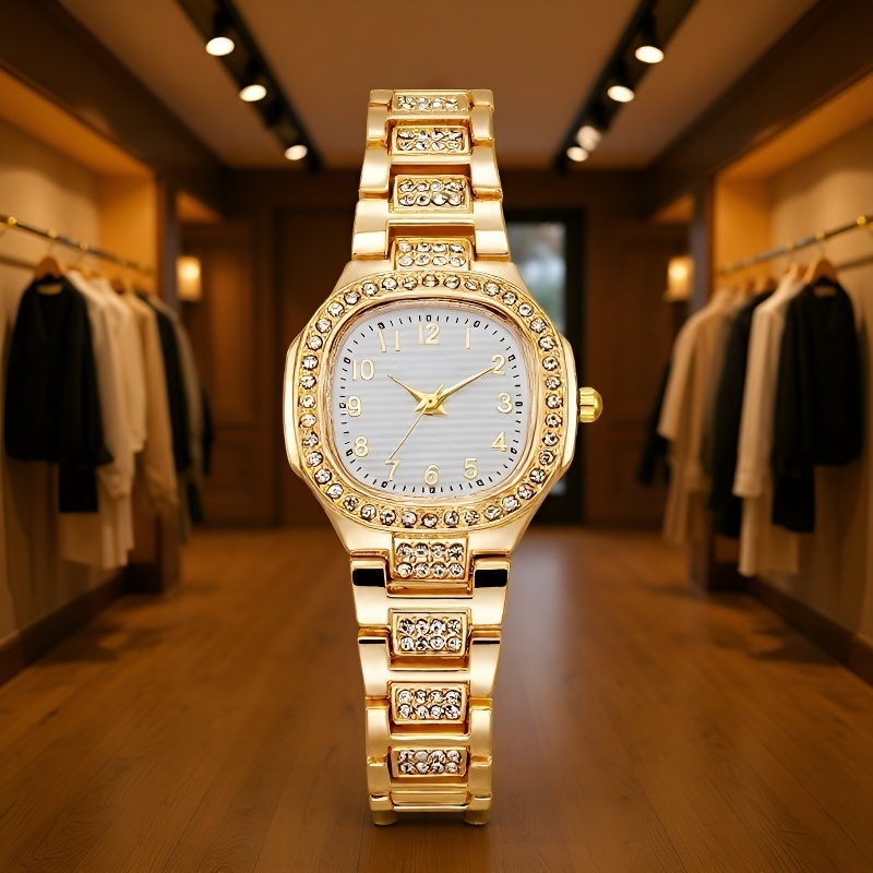 ساعة نسائية أنيقة مع حزام فولاذي 