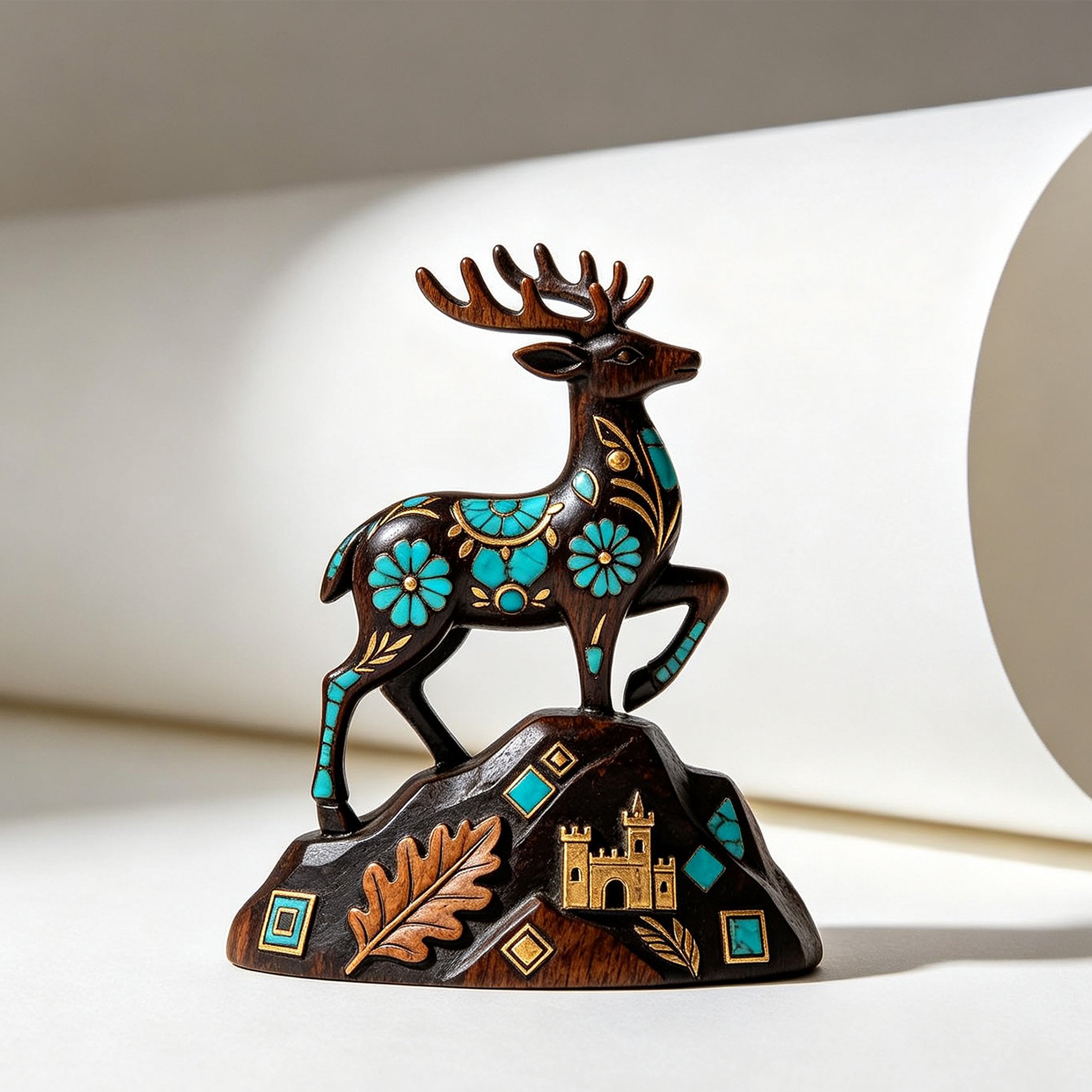 kleine Ornamente mit Türkiseinlegearbeiten