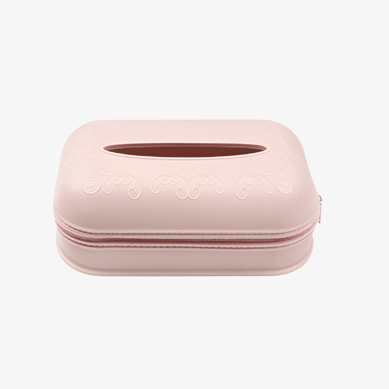 Boîte à mouchoirs en silicone multifonction avec fermeture éclair