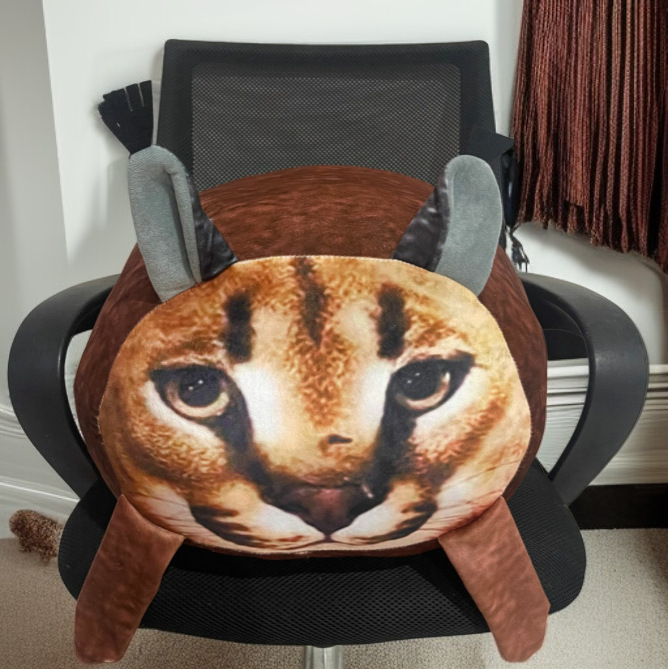 マヌルネコデザインぬいぐるみ枕