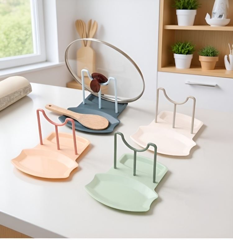 다용도 냄비 뚜껑 걸이 사용 예시