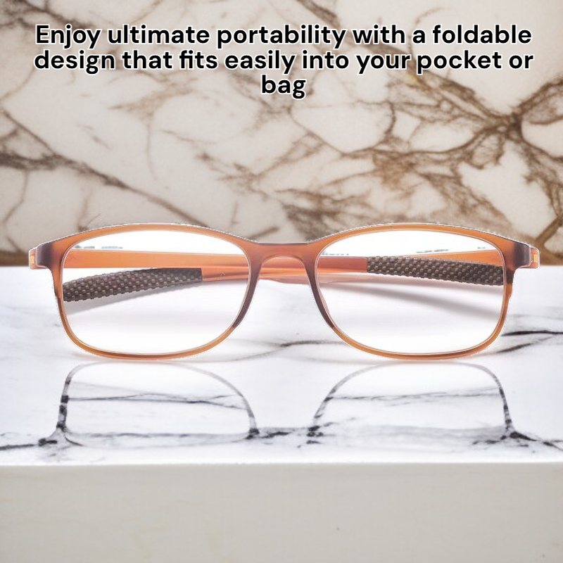 Foldable Ultra-Durable HD Reading Glasses with Blue Light Protection for Adults