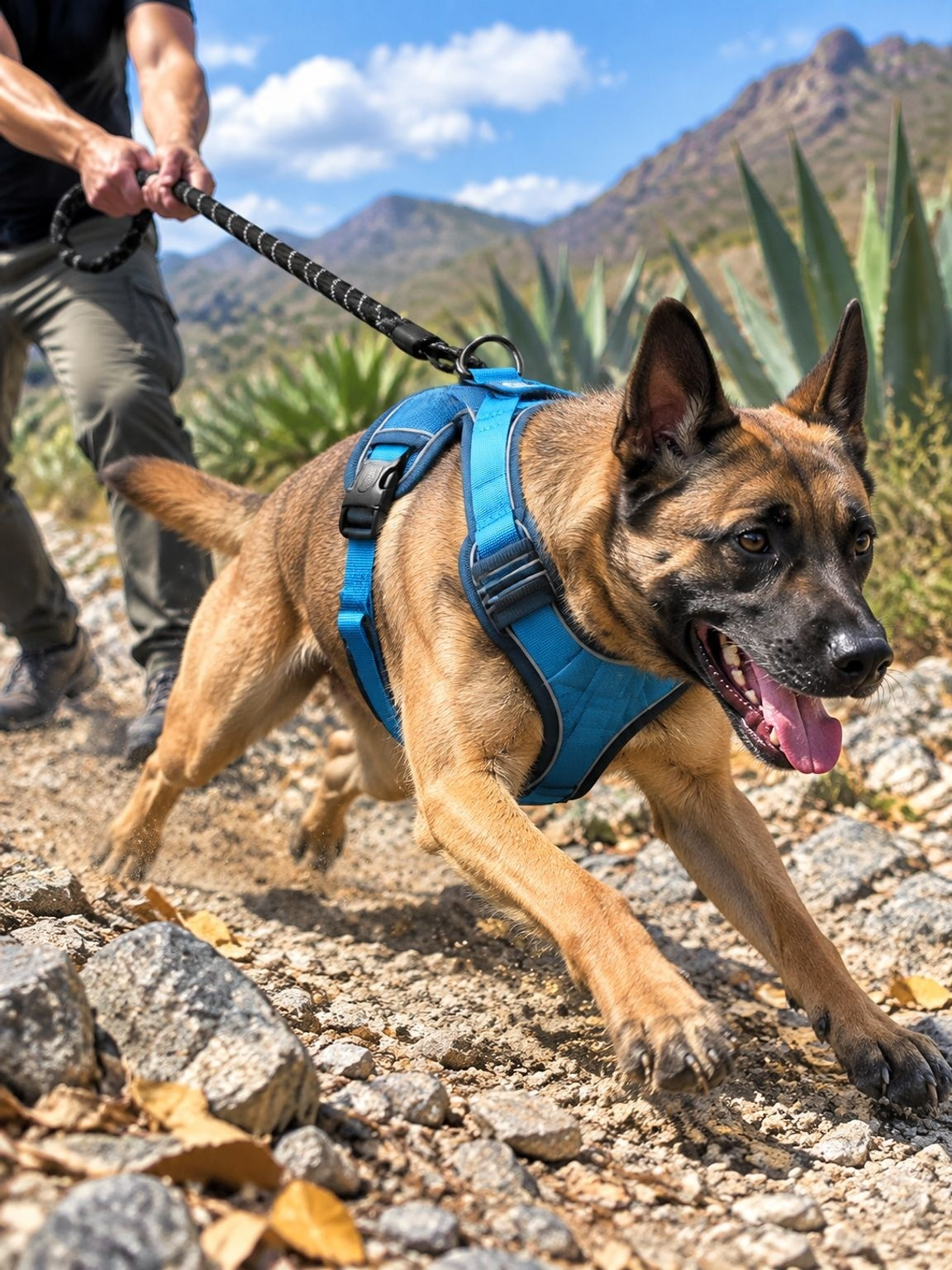 Material resistente en la correa y pechera para perros en México
