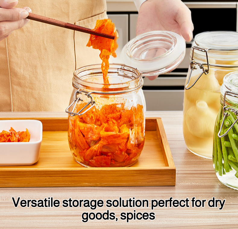 Airtight glass jar for kitchen storage