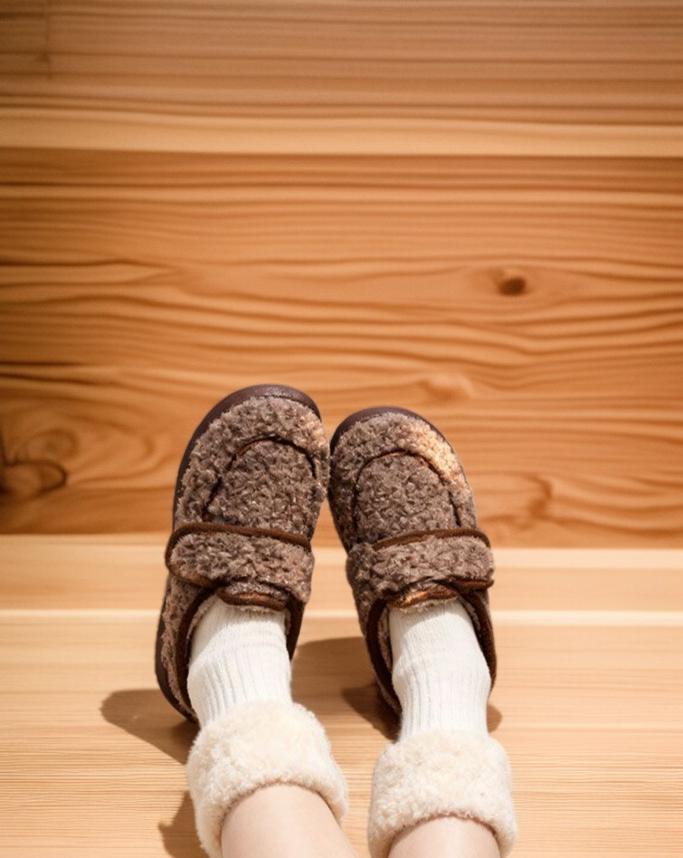 保暖棉鞋毛絨內裡細節圖