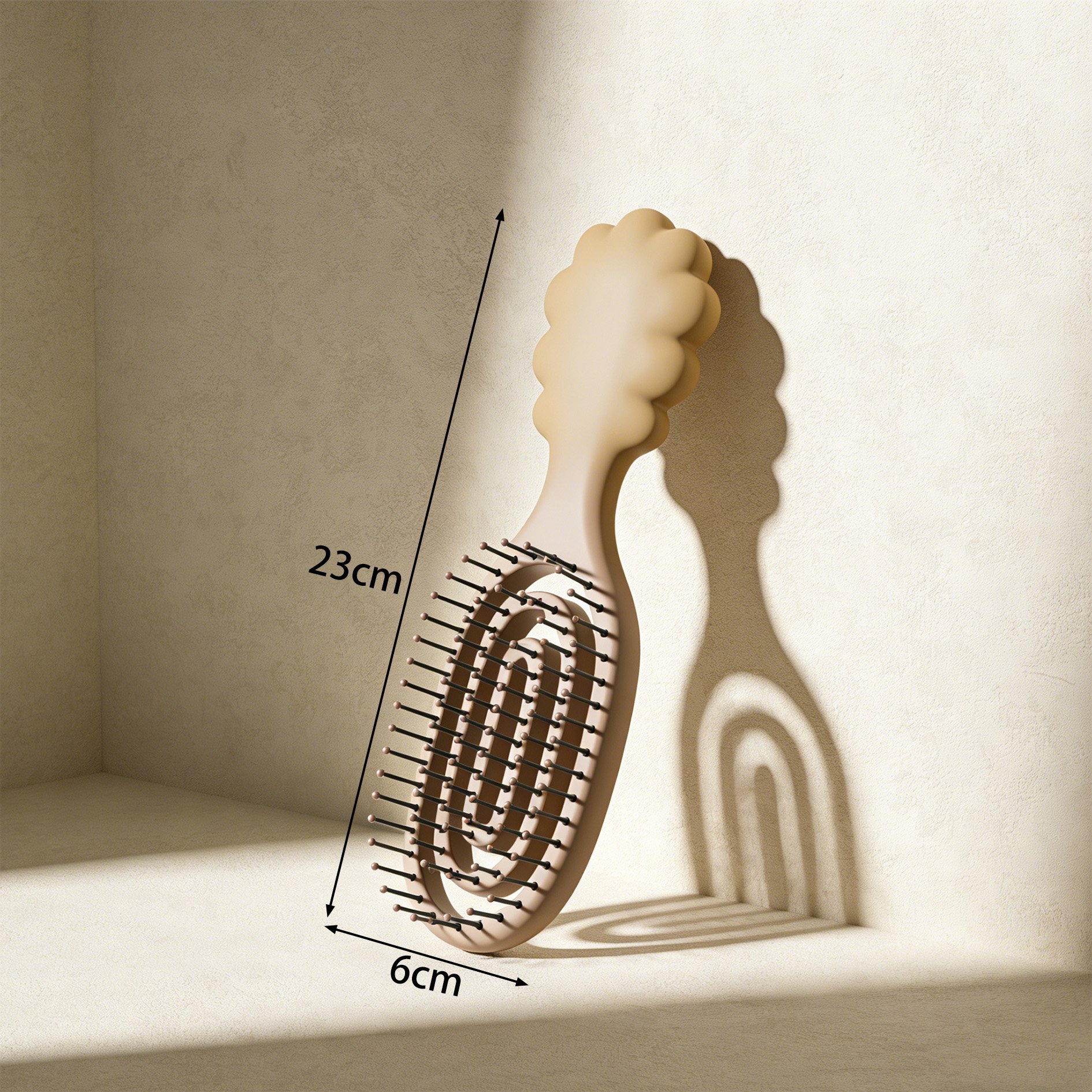 Kíméletes fejmasszírozó fésű hajápoláshoz