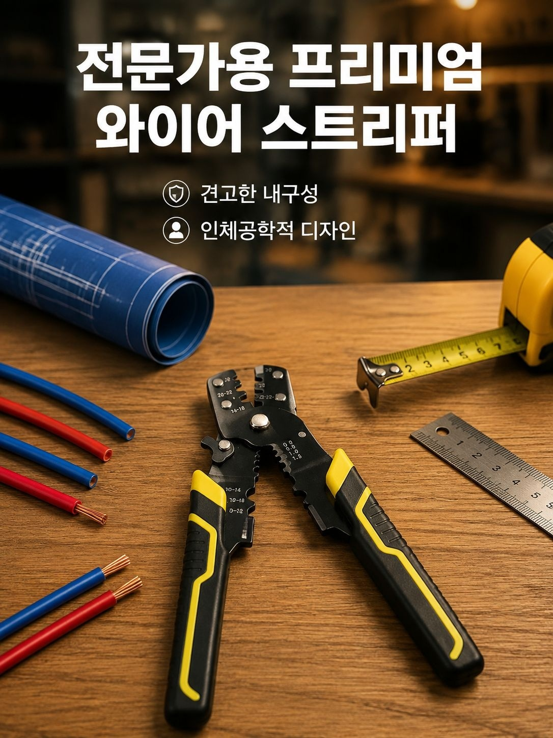전기공사 전용 다기능 와이어 스트리퍼 및 압착 플라이어 세트 전체 이미지