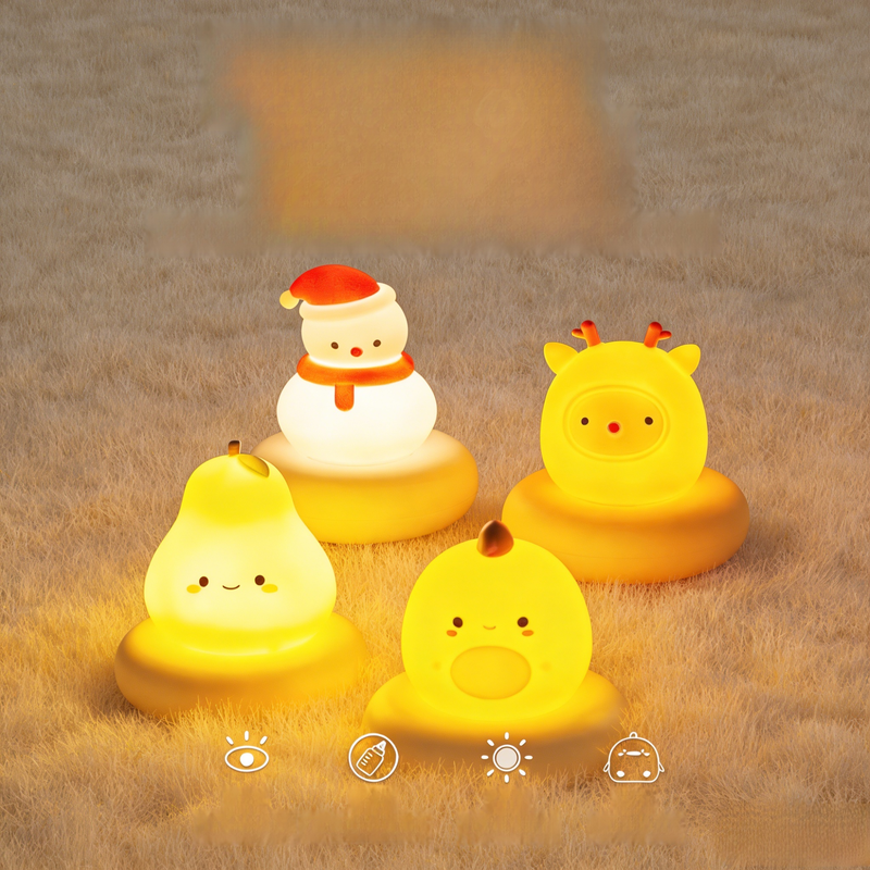 Cute silicone animal night light