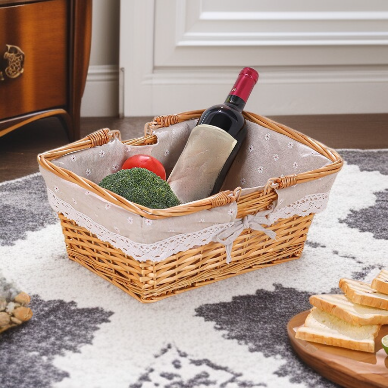 ロングブレッド・フルーツ・スナック用ラタン収納バスケット 家庭用