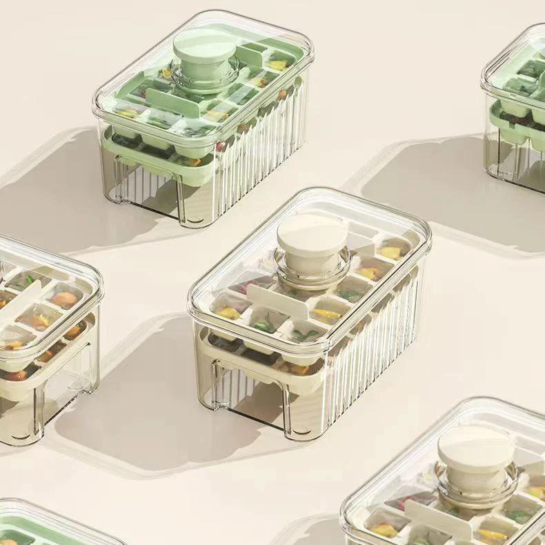 一鍵按壓矽膠冰格製冰盒，易脫模冰球冰條模具
