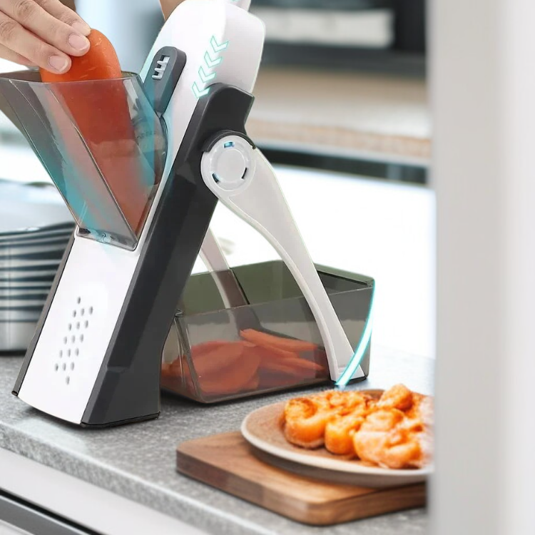 3合1多功能切菜器，輕鬆切割蔬菜，安全調厚家庭用