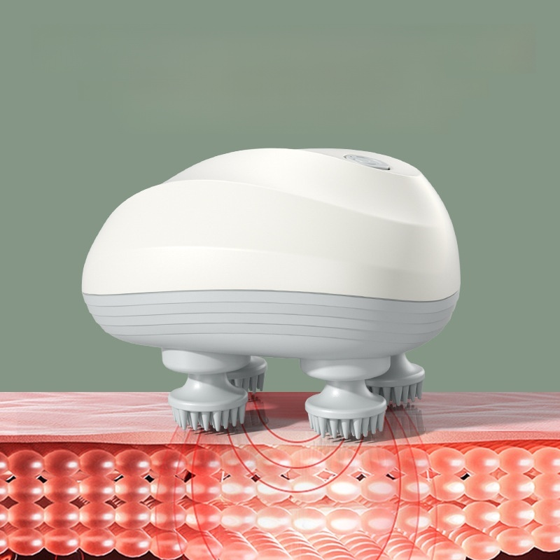 Mini masajeador de cabeza inteligente, masajeador eléctrico impermeable, fisioterapia, amasado, arte