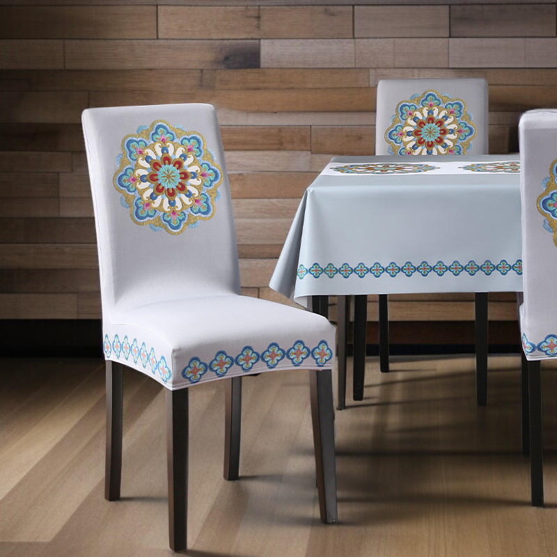 Four Seasons Dining Chair Table Cover Artistic Style High Space Utilization
