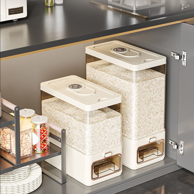 Recipiente hermético para arroz, resistente a insectos y humedad, apto para alimentos