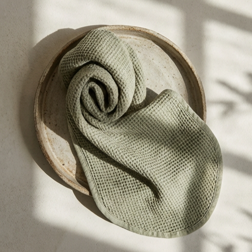 吸水性に優れたバスタオルの使用例