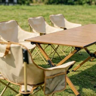 Portable Camping Table and Chair Set outdoor setup