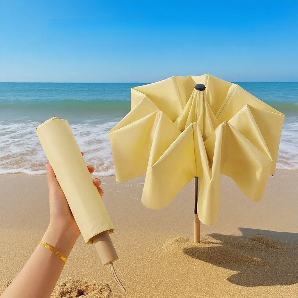 3단 접이식 수동 손잡이 우산