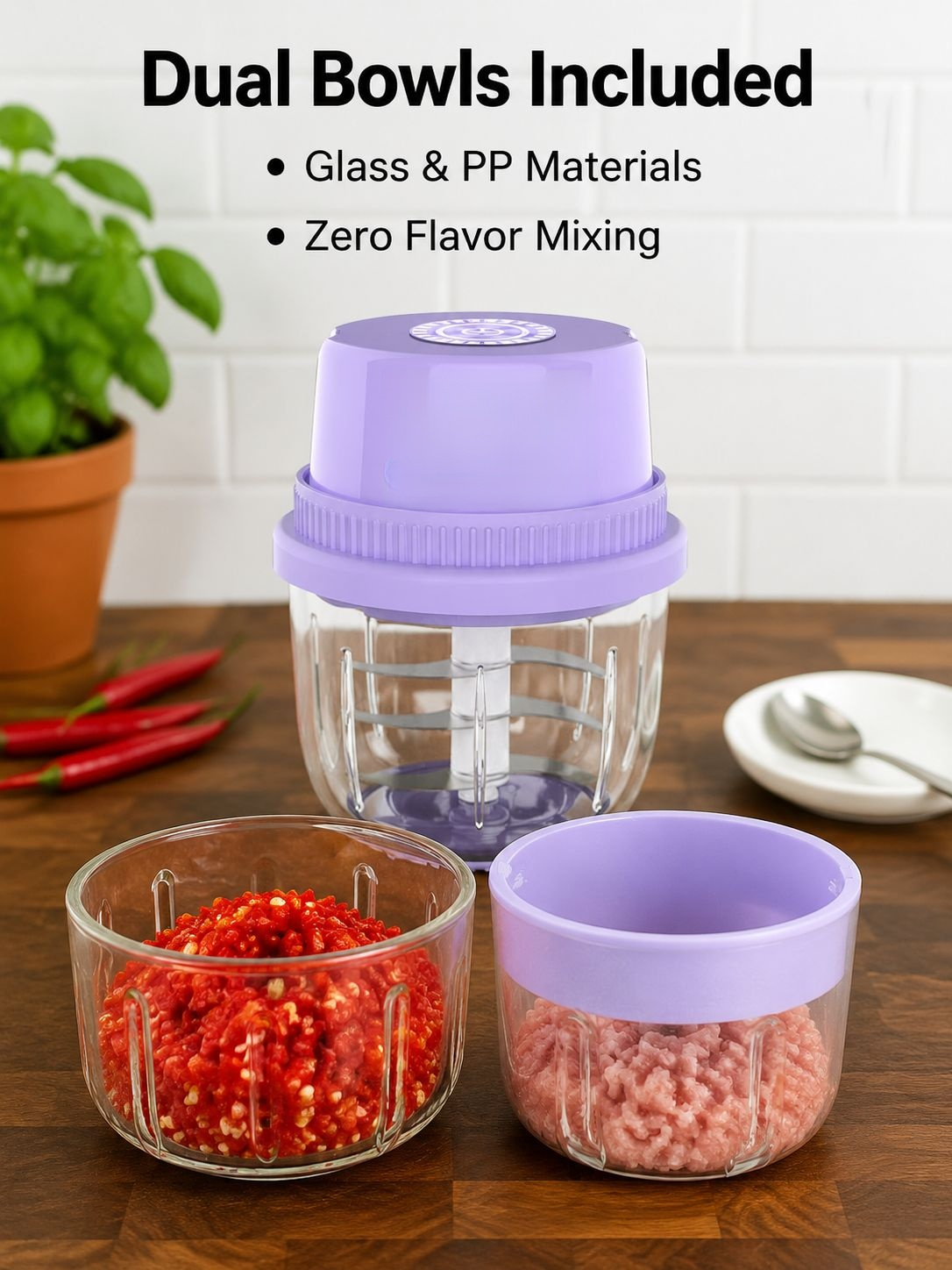 German wireless garlic crusher garlic pepper kitchen household meat grinder