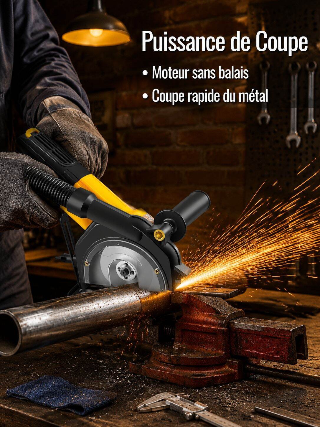 Meuleuse d'angle sans balais rechargeable à batterie au lithium