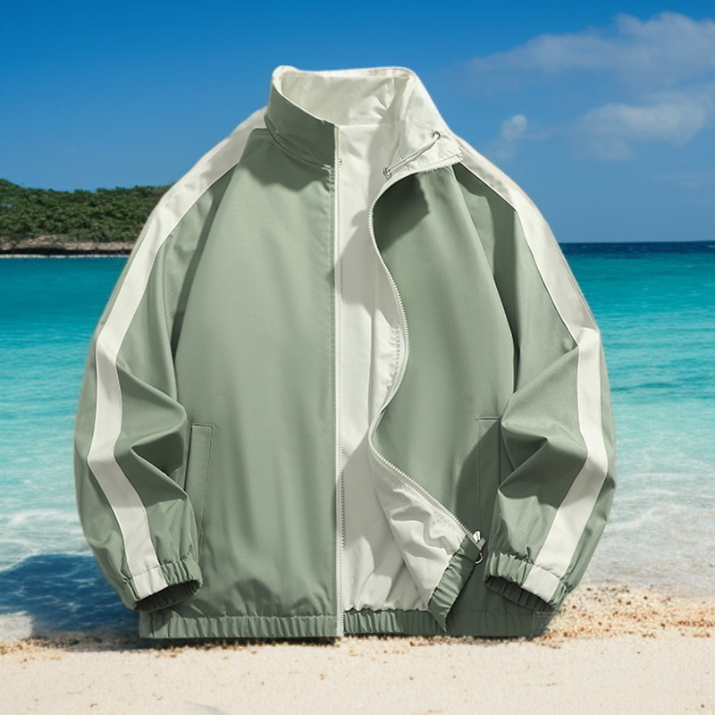 스탠드 칼라 양면 유니폼 재킷