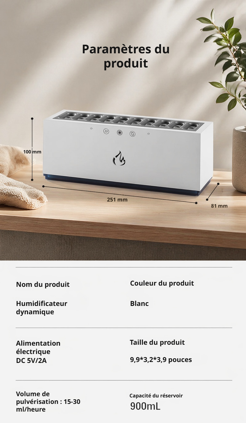 Vue rapprochée de l'humidificateur compact et moderne