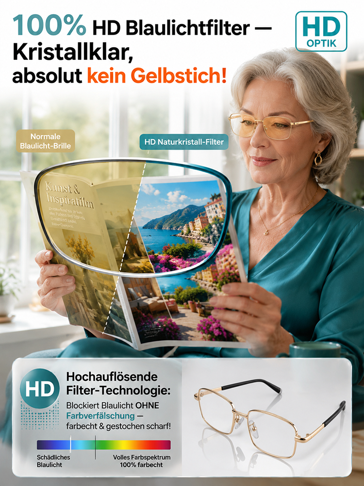 [Augenpflege mit Naturkristallen] Linderung von Augenermüdung – hochauflösende Lesebrille
