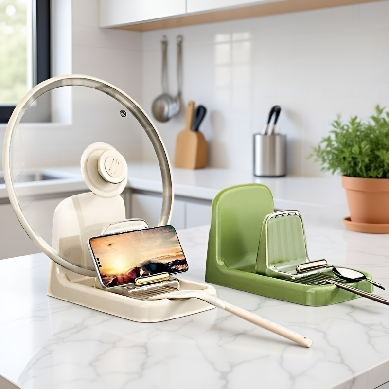 Kitchen multifunctional pot lid storage rack