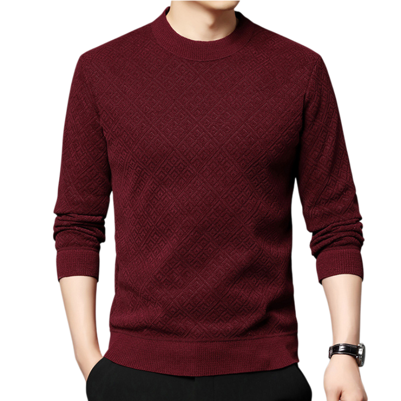 남자 기모 후드 루즈핏 라운드 이너 상의 아빠룩 기모 도톰 니트 캐주얼 솔리드 상의