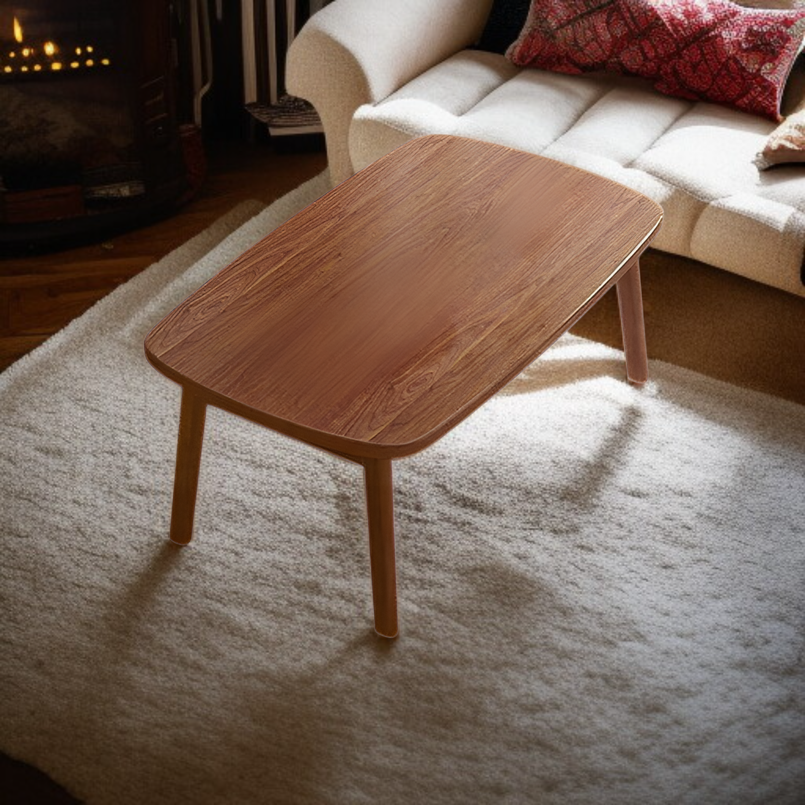 튼튼한 원목 프레임의 접이식 테이블 디테일