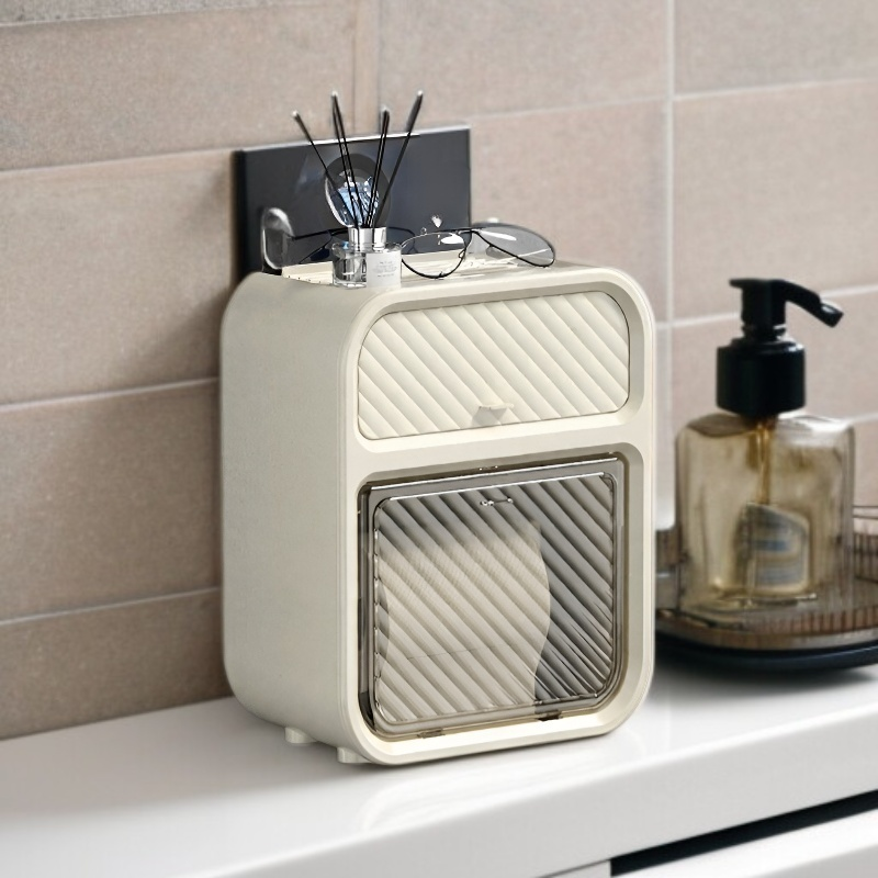 드릴 작업 없이 설치 가능한 욕실 수납 선반