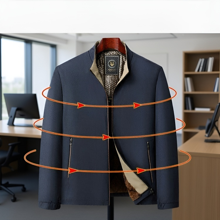 中年のお父さんのための厚いフリースジャケット