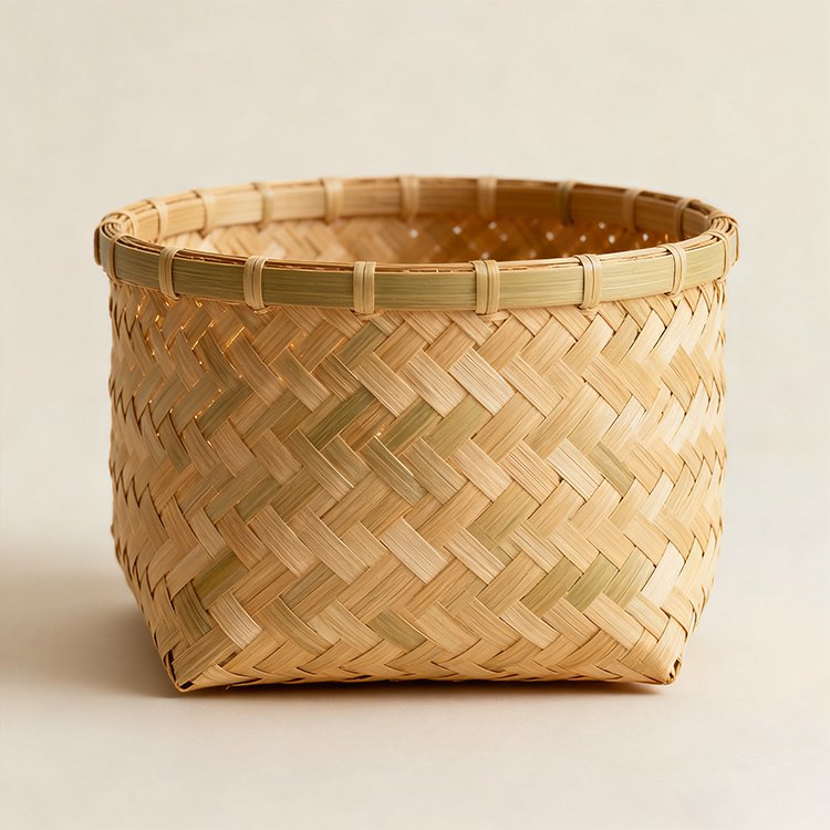 ナチュラル竹かご