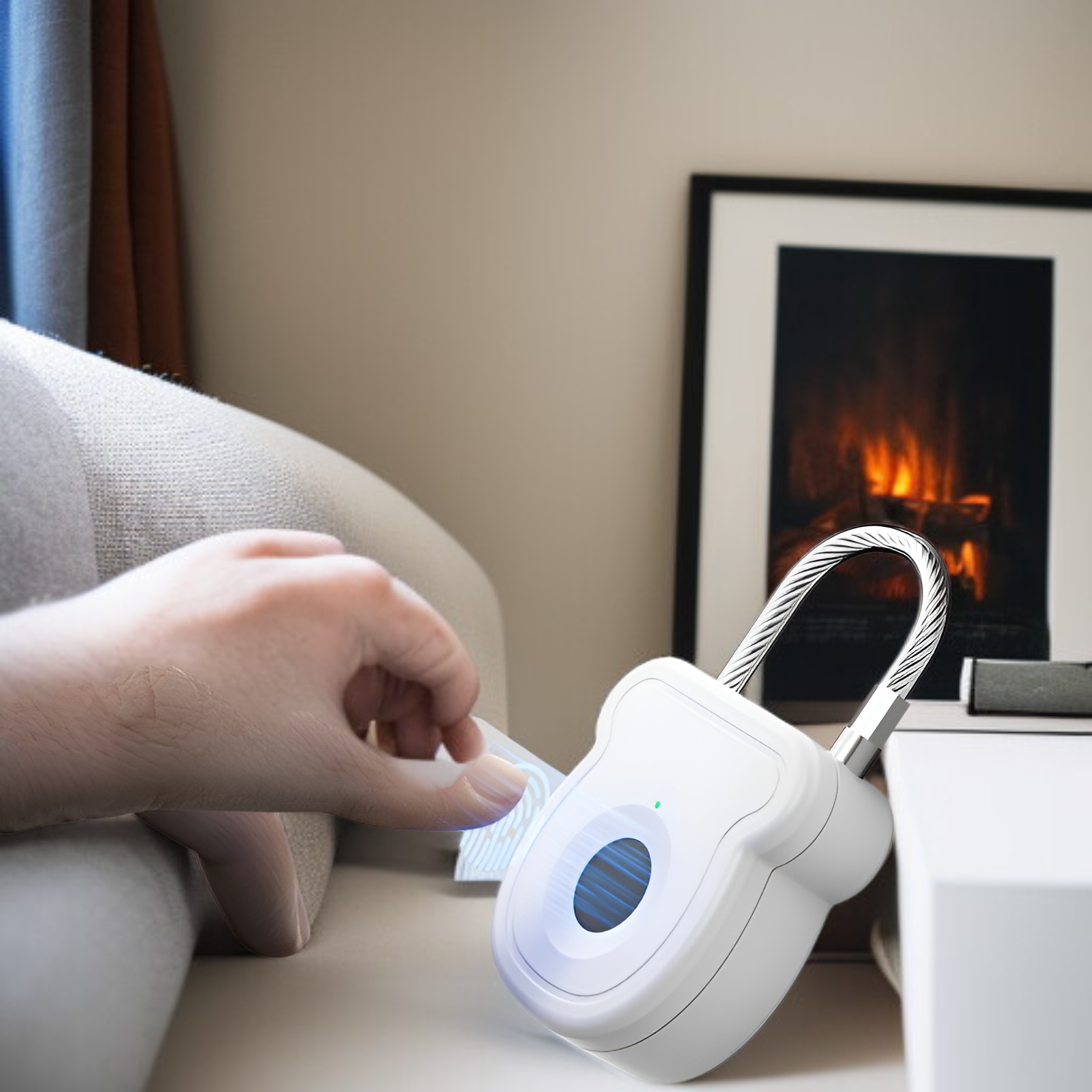 Keyless fingerprint padlock for lockers