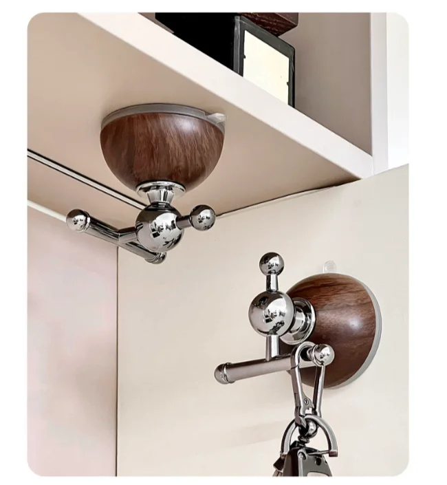 다용도 우드 스타일 벽걸이 행거