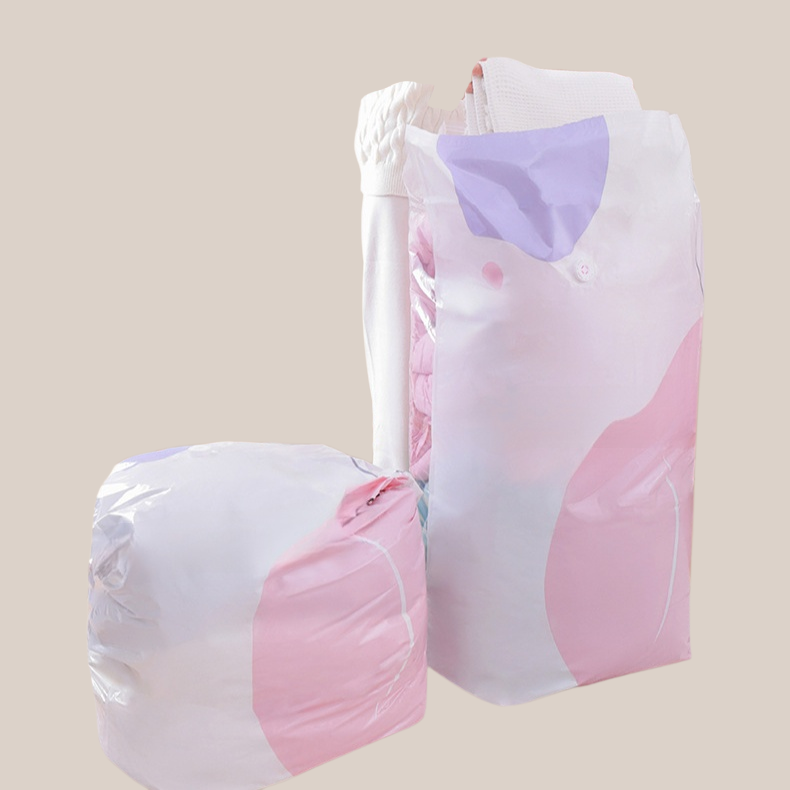 Three-dimensional No-pump Vacuum Compression Bag