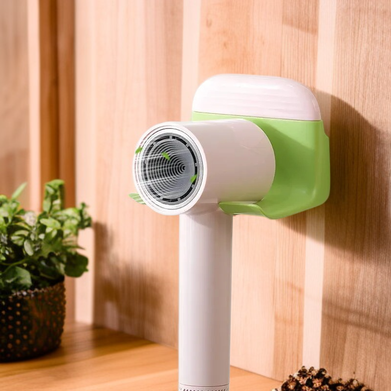 ممسحة مدمجة ورف تخزين لمجفف الشعر 2 في 1