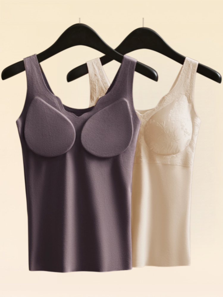 浮雕保暖發熱打底背心