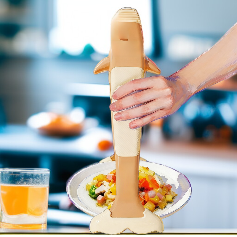 Safe silicone bowl lifter in use