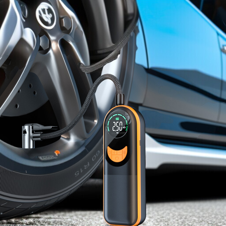 차량용 미니 휴대용 디지털 무선 공기 주입 펌프 다기능 자동차 공기 주입 펌프