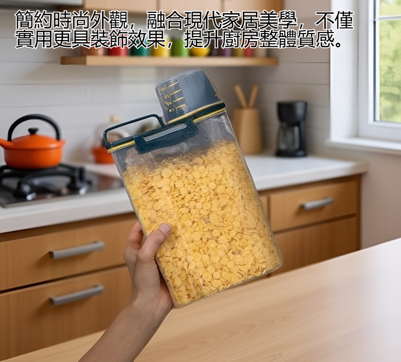 雜糧儲物罐密封蓋特寫