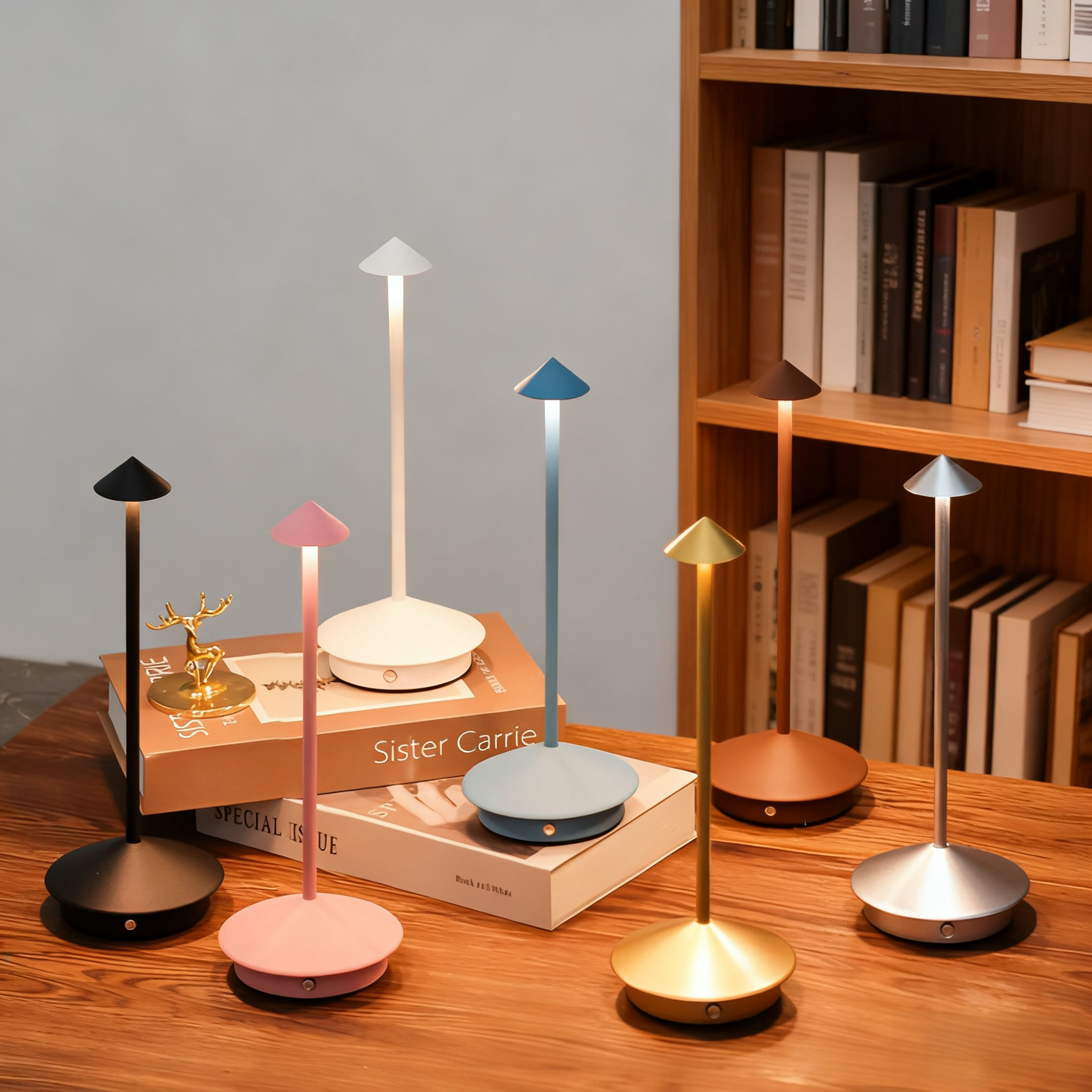 LEDモダンインテリアきのこ型ナイトライト レストランテーブルランプ ベッドサイド雰囲気ライト