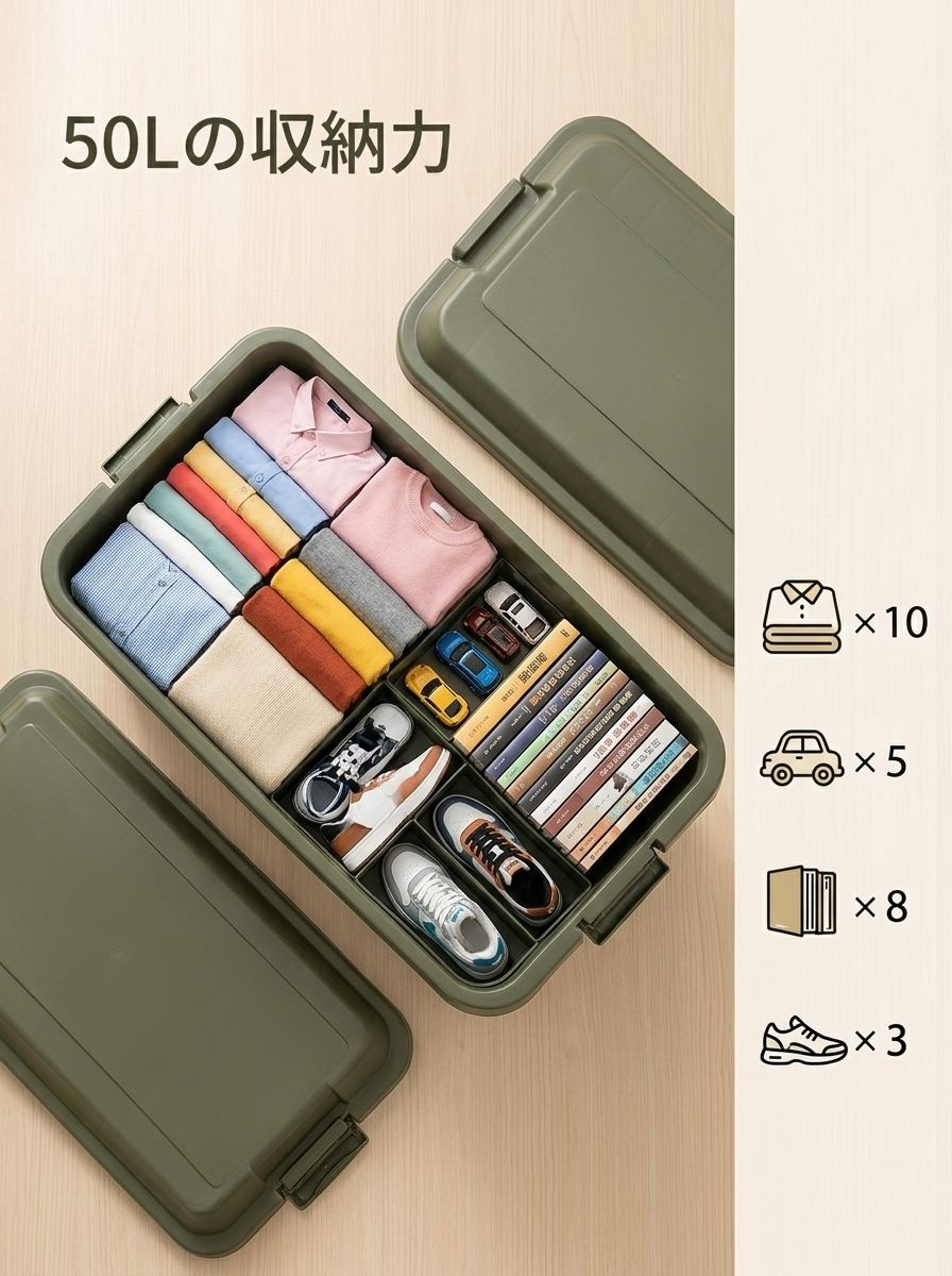 防水仕様の屋外収納ボックス屋外設置例