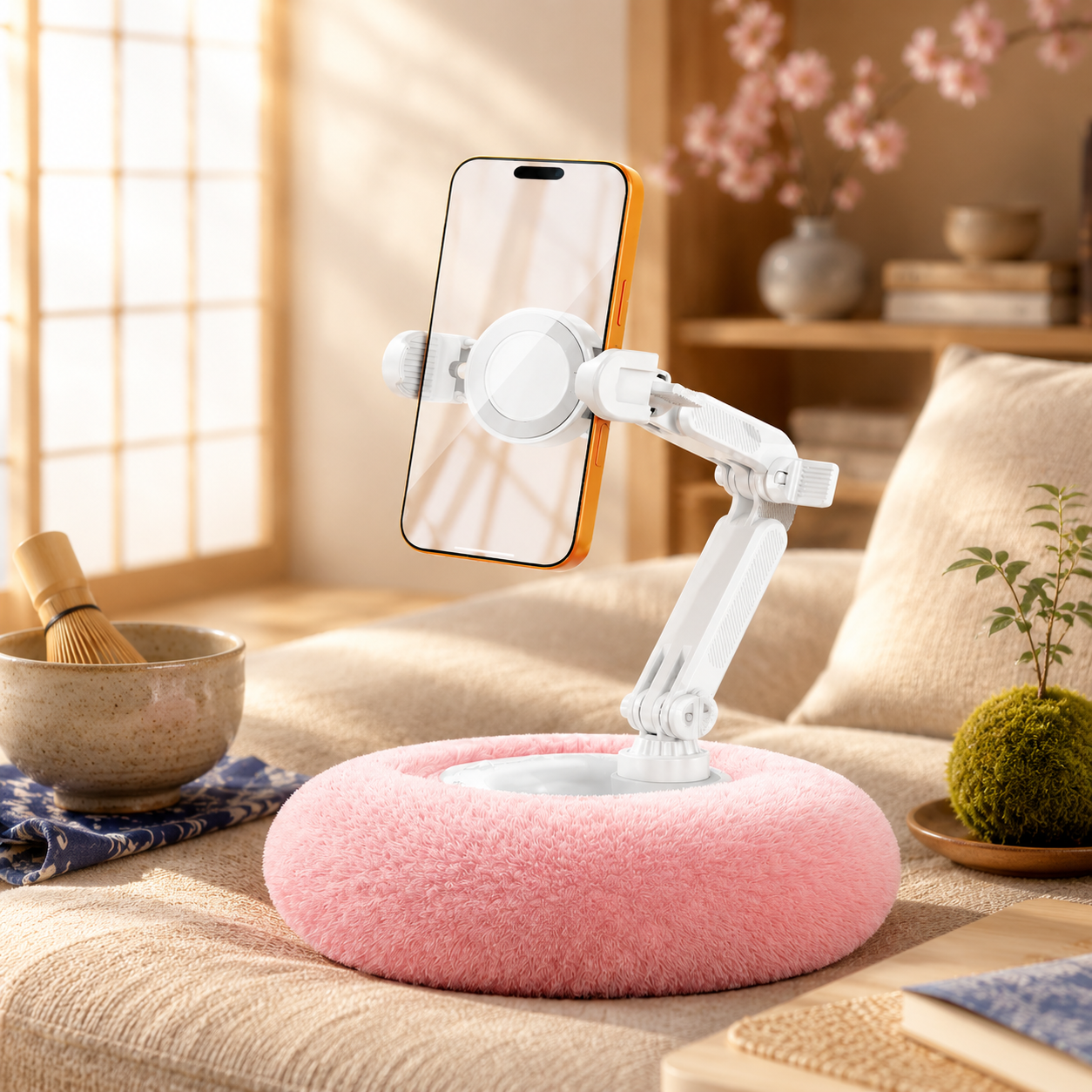 怠け者のためのぬいぐるみ枕型タブレットスタンド