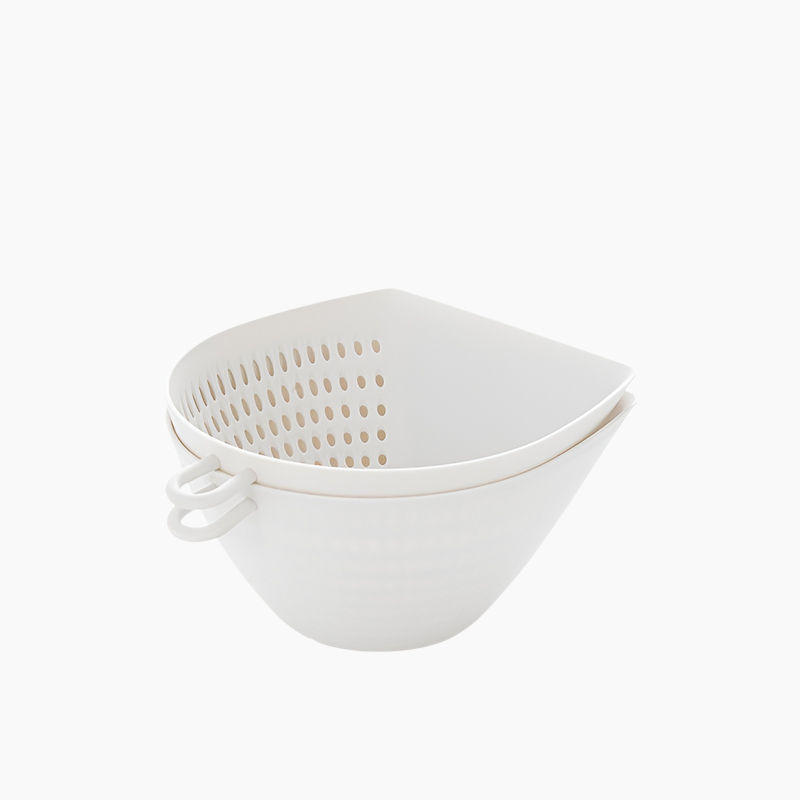 シンプルなキッチン二層野菜洗いかご家庭用ネギ水切りかご果物洗い水フィルターかご